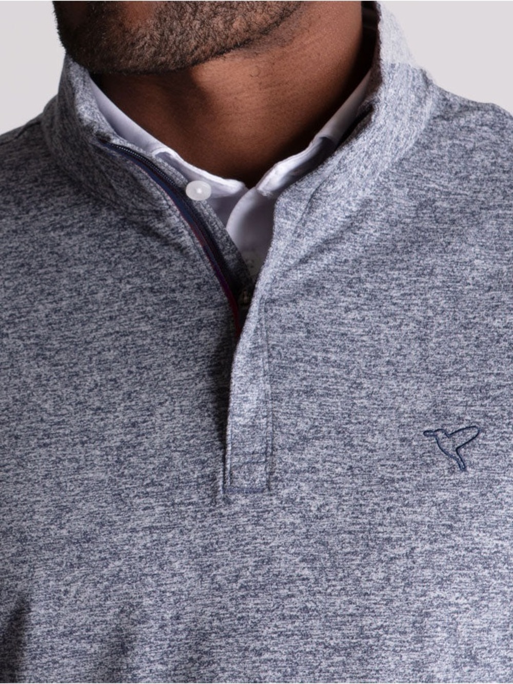 Birddogs Heather Navy Marled Quarter-Zip - Picture 3 of 16
